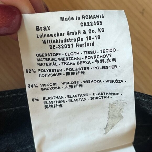 Brax Blue Lab Feel Good "Cesar" Black Slack Stretch Pants - Picture 8 of 15